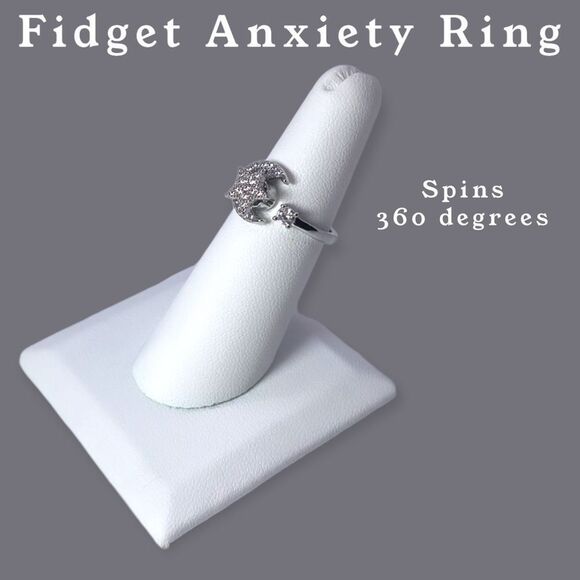 NWT Wool + Pepper Co. Spinning Fidget Anxiety Ring - Picture 1 of 2